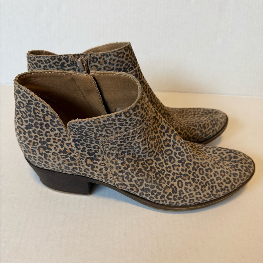 Lucky Brand Women’s Leopard Print Ankle Boots
